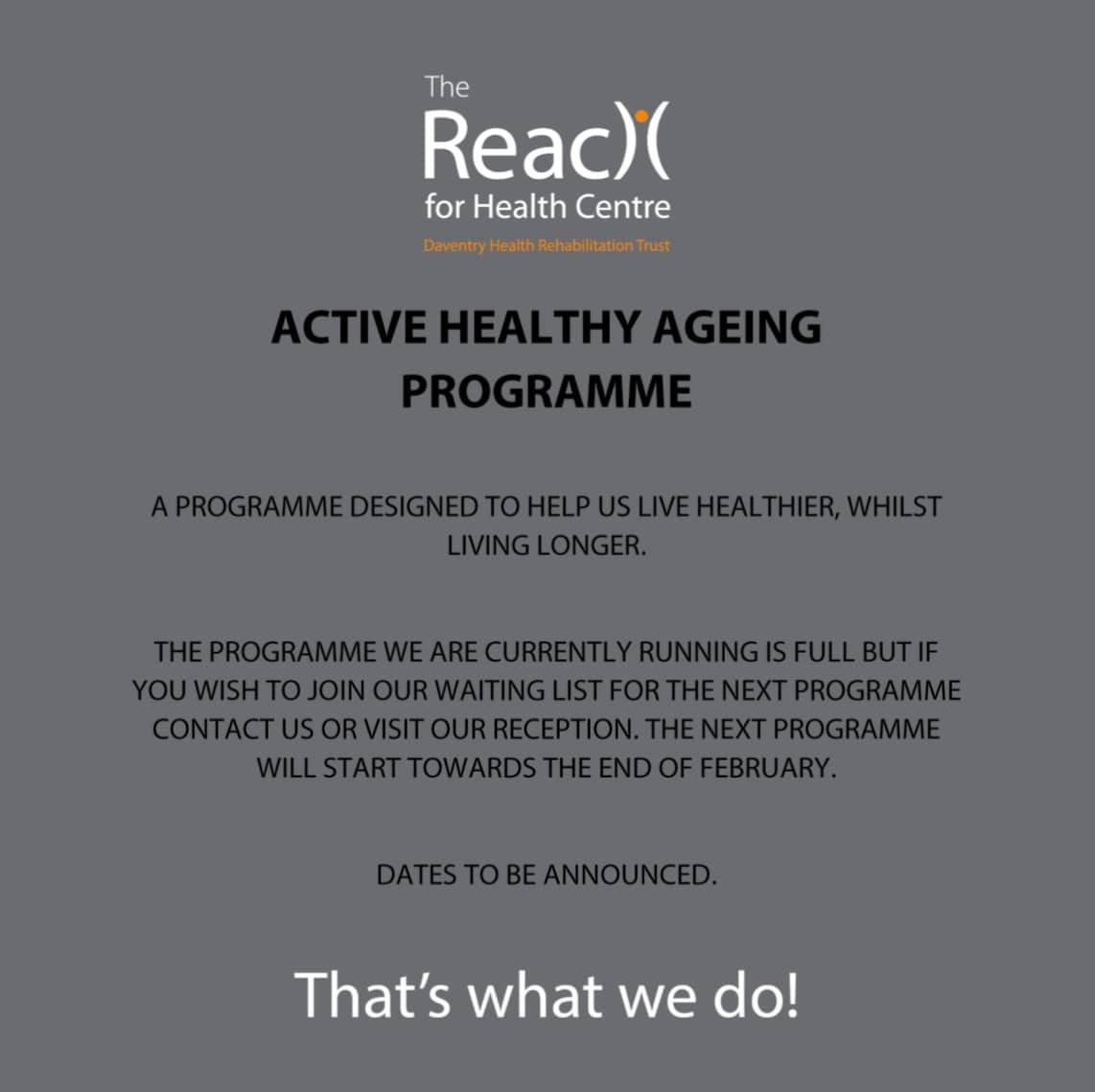 Active Healthy Ageing
